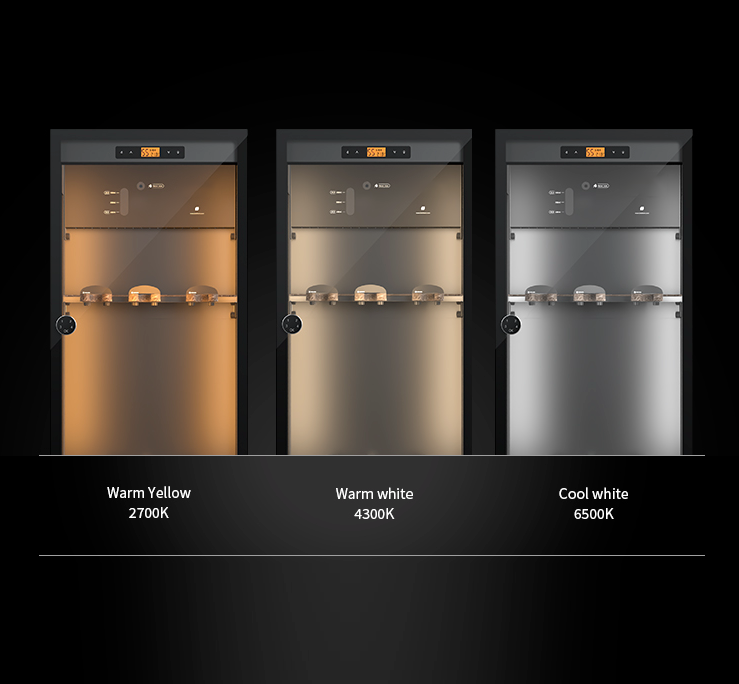 Tres modos de iluminación de la cabina