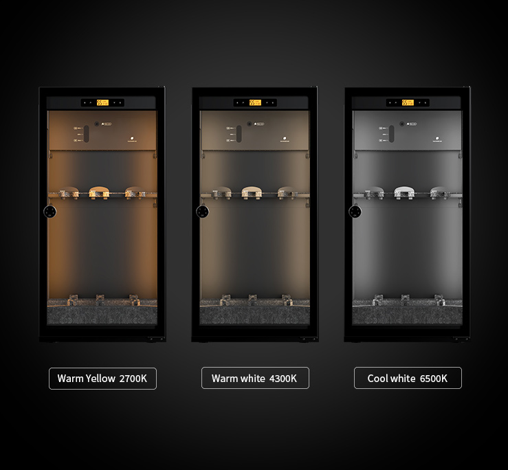 Tres modos de iluminación de la cabina